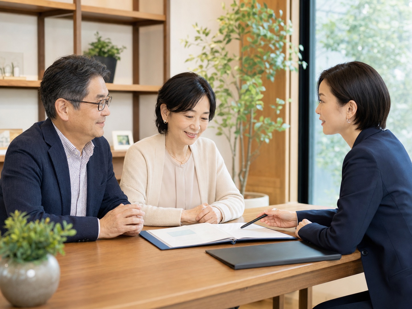 相続や贈与について相談する架空のご家族